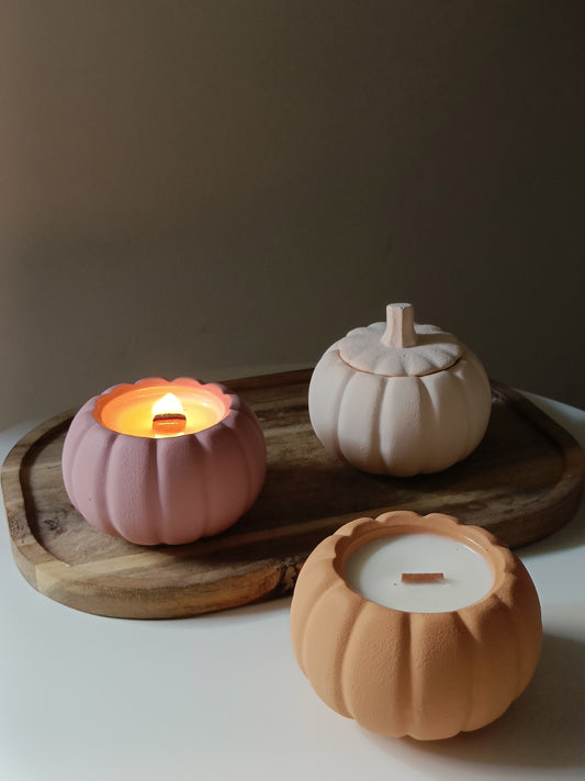 Concrete Pumpkin Soy Candle
