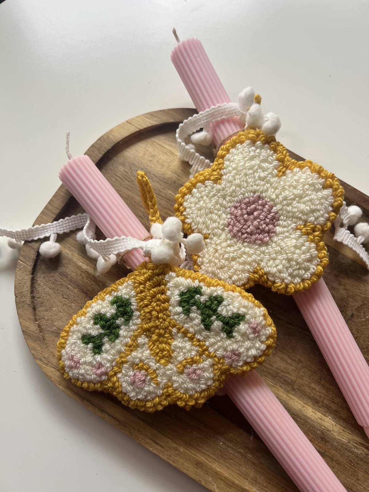 Flower/Butterfly Easter Candle