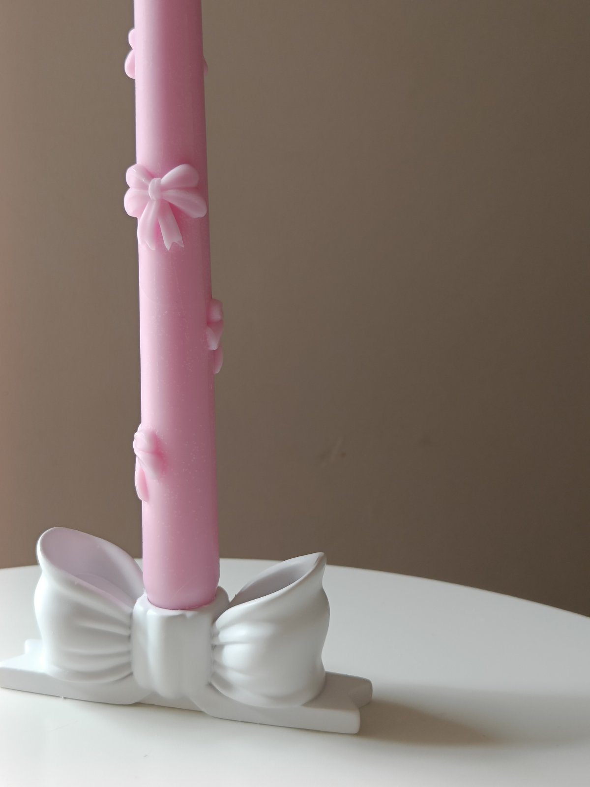 Bow Easter Candle