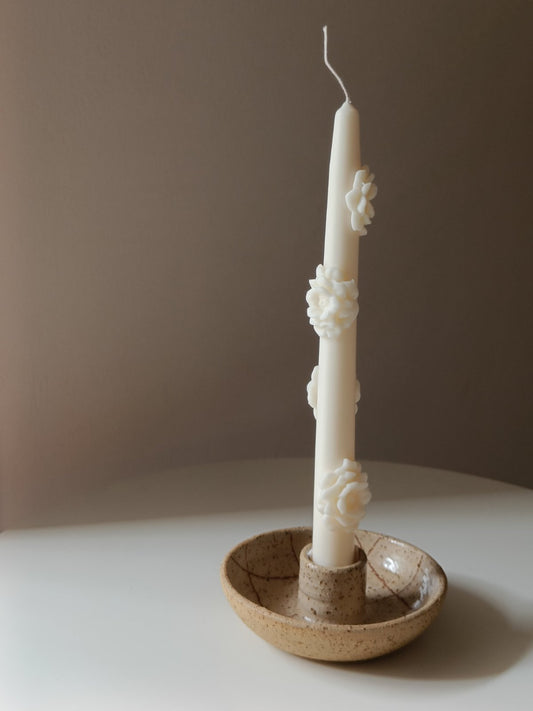 Peony Easter Candle