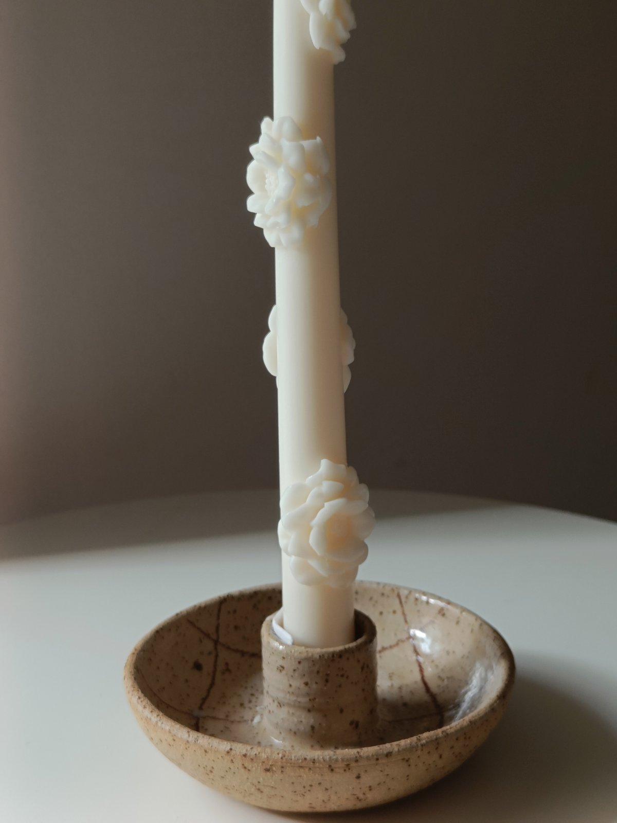 Peony Easter Candle